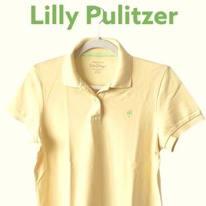 🌴 Lilly Pulitzer Yellow Polo Shirt Resort Fit